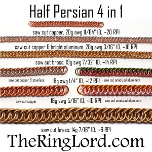 Half Persian 4 in 1 - TRL Ring Size Guide