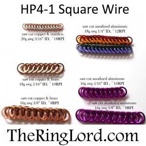 Half Persian 4 in 1 - TRL Square Wire Ring Size Guide