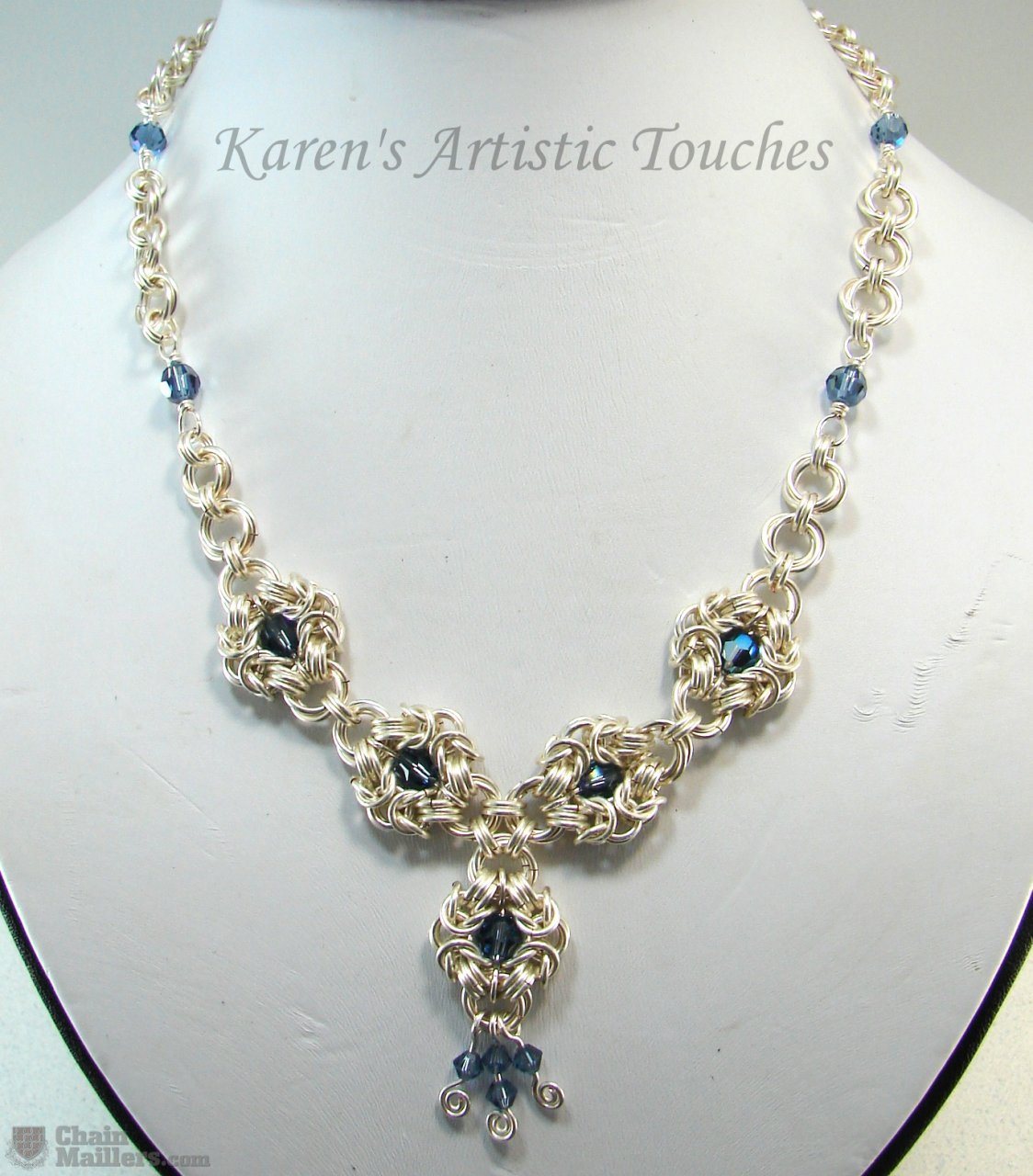 Byzantine Blue Crystal Necklace