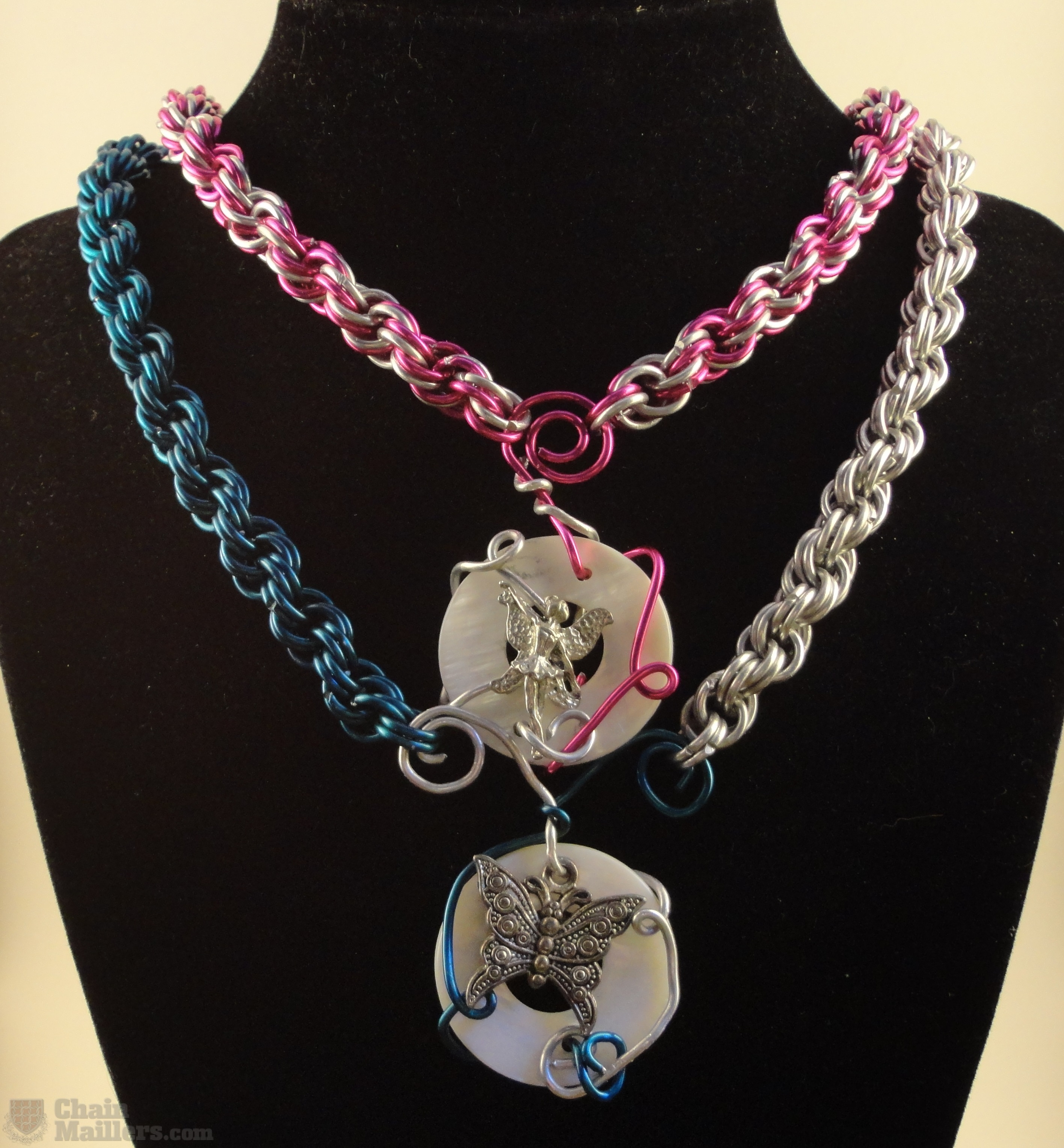 Fairy's Garden Double Spiral necklace